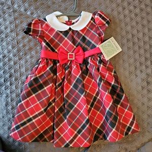 Plaid Toddler’s Dress with Collar